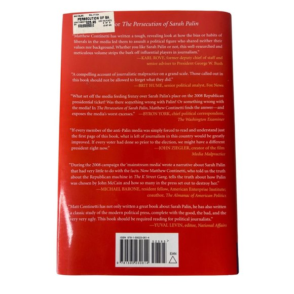 The Persecution of Sarah Palin: - Hardcover, Matthew Continetti - Picture 2 of 4